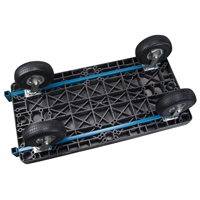 Chariots &agrave; plateforme en plastique, 48" lo x 24" la, 1200 lb cap, Roues Pneumatique Distribution Jean Lapalme