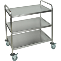 Shelf Cart, 3 Tiers, 21" W x 37" H x 23-1/2" D, 200 lbs. Capacity Distribution Jean Lapalme