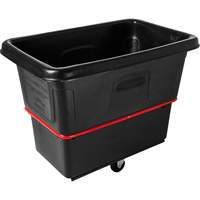 Heavy-Duty Utility Cube Truck, Black Recycled Plastic, 43-1/4" L x 28" W x 33-3/4" H, 12 cu. ft. Volume, 800 lbs. Capacity Distribution Jean Lapalme