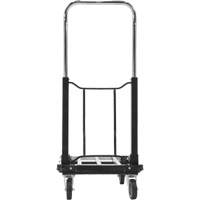Chariot &agrave; plateforme repliable, Acier inoxydable, 300 lb, 28" lo x 16" la, Hauteur 33-1/2" Distribution Jean Lapalme