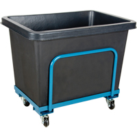 Chariot-caisse en &agrave; parois effil&eacute;es, Poly&eacute;thyl&egrave;ne, 37" lo x 26" la x 30" h, Volume 9 pi³, Capacit&eacute; 800 lb Distribution Jean Lapalme