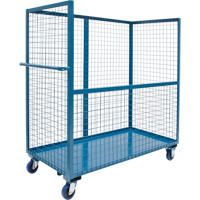 Wire Mesh Stock Truck, Steel, 24" x 55" x 36", 1200 lbs. Capacity Distribution Jean Lapalme