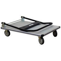 Chariot &agrave; plateforme avec poign&eacute;e pliante, Aluminium, 550 lb, 35-1/2" lo x 24" la, Hauteur 35-1/2" Distribution Jean Lapalme