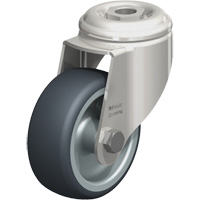 Roulette en &eacute;lastom&egrave;re thermoplastique acier inoxydable, Pivotant, Diam&egrave;tre 3-1/8" (79,5 mm), Capacit&eacute; 220 lb (100 kg) Distribution Jean Lapalme