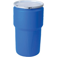 Nestable Polyethylene Drum, 14 US gal (11.7 imp. gal.), Open Top, Blue Distribution Jean Lapalme