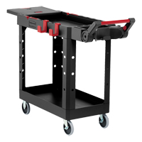 Heavy-Duty Adaptable Utility Cart, 2 Tiers, 17-3/4" x 36" x 46-1/5", 500 lbs. Capacity Distribution Jean Lapalme