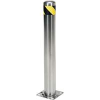 Safety Bollard, Stainless Steel, 36" H x 8" W, Silver Distribution Jean Lapalme