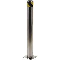 Safety Bollard, Stainless Steel, 42" H x 8" W, Silver Distribution Jean Lapalme