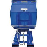Self-Dumping Hopper, Steel, 1 cu.yd., Blue Distribution Jean Lapalme