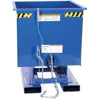Conteneur autobasculeur, Acier, 1/2 vg³, Bleu Distribution Jean Lapalme