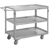 Chariot avec tablettes de calibre industriel, 3 Tiers, 16-3/4" la x 34" h x 30-7/16" p, Capacit&eacute; 600 lb Distribution Jean Lapalme
