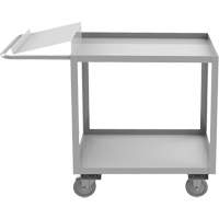 Chariot de pr&eacute;paration de commande de calibre industriel, 39" h x 18-1/8" la x 45" p, 2 Tablettes, Capacit&eacute; 1200 lb Distribution Jean Lapalme