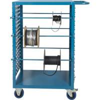 Chariot mobile pour mat&eacute;riaux bobin&eacute;s, Acier, 6 Montants, 21" la x 48" h x 38" p, Capacit&eacute; de 1200 lb Distribution Jean Lapalme