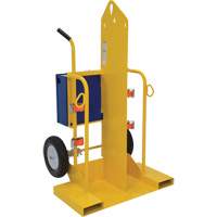 Chariot pour chalumeau et bouteille &agrave; gaz, Roues Rempli de mousse, Base de 24" la x 19-1/2" lo, 500 lb Distribution Jean Lapalme