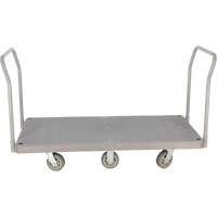 Heavy Duty Plastic Platform Truck, 60" L x 30" W, 3000 lbs. Cap., Polyurethane Wheels Distribution Jean Lapalme