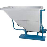Self-Dumping Hopper, Polyethylene, 5/8 cu.yd., Grey Distribution Jean Lapalme