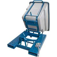 Self-Dumping Hopper, Polyethylene, 5/8 cu.yd., Grey Distribution Jean Lapalme