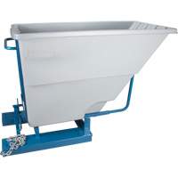 Self-Dumping Hopper, Polyethylene, 1-1/10 cu.yd, Grey Distribution Jean Lapalme