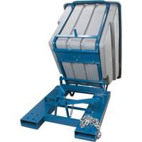 Self-Dumping Hopper, Polyethylene, 1-1/10 cu.yd, Grey Distribution Jean Lapalme
