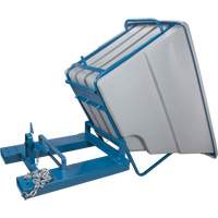 Self-Dumping Hopper, Polyethylene, 1-1/10 cu.yd, Grey Distribution Jean Lapalme