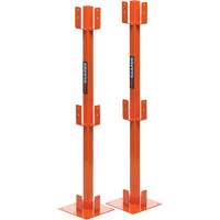 Poteaux temporaires ProGuards pour barri&egrave;re de s&eacute;curit&eacute;, 8" la x 39" h, Orange Distribution Jean Lapalme