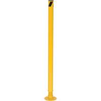 Spring Loaded Bollard, Steel, 42" H x 2-1/8" W, Yellow Distribution Jean Lapalme