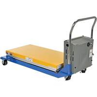 Table &eacute;l&eacute;vatrice aliment&eacute;e c. c. et manuelle &agrave; ciseaux, Acier, 48" lo x 24" la, Capacit&eacute; 1000 lb Distribution Jean Lapalme