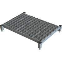 Adjustable Height One-Step Work Platform, 24" W x 36" D, 800 lbs. Capacity, All-Welded Distribution Jean Lapalme
