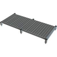 Adjustable Height One-Step Work Platform, 24" W x 59" D, 800 lbs. Capacity, All-Welded Distribution Jean Lapalme