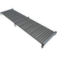 Adjustable Height One-Step Work Platform, 24" W x 97" D, 800 lbs. Capacity, All-Welded Distribution Jean Lapalme