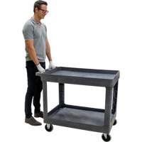 Chariot utilitaire pour l'entretien, 2 tiers, 24-5/8" x 32-1/2" x 40", Capacit&eacute; 550 lb Distribution Jean Lapalme