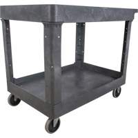 Chariot utilitaire pour l'entretien, 2 tiers, 24-5/8" x 32-1/2" x 40", Capacit&eacute; 550 lb Distribution Jean Lapalme