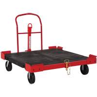 Chariot remorquable pour palettes, 54-1/2" lo x 51" la, 2500 lb cap, Roues Polyol&eacute;fine Distribution Jean Lapalme