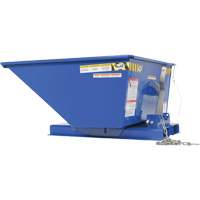 Conteneur autobasculeur en style D &agrave; profil bas, Acier, 1/4 vg³, Bleu Distribution Jean Lapalme