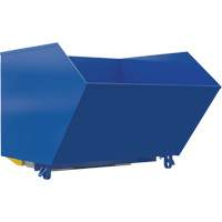 Conteneur autobasculeur robuste en style H, Acier, 1-1/2 vg³, Bleu Distribution Jean Lapalme