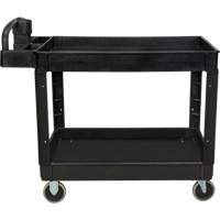 Utility Cart, 2 Tiers, 25-5/8" x 33-1/2" x 43-3/4", 550 lbs. Capacity Distribution Jean Lapalme