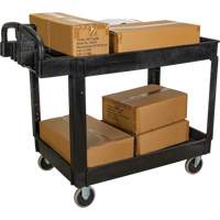 Utility Cart, 2 Tiers, 25-5/8" x 33-1/2" x 43-3/4", 550 lbs. Capacity Distribution Jean Lapalme