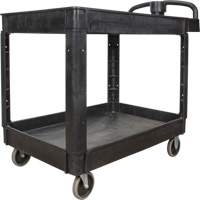 Utility Cart, 2 Tiers, 25-5/8" x 33-1/2" x 43-3/4", 550 lbs. Capacity Distribution Jean Lapalme