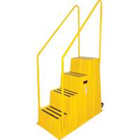 Escabeau industriel, 4 marches, 44" x 22-1/4" x Hauteur 65-1/8" Distribution Jean Lapalme