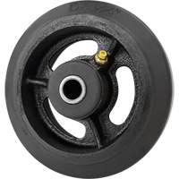 Roue en caoutchouc moul&eacute;, 5'' (127 mm) dia. x 1-1/2" (38 mm) la, Capacit&eacute; de 400 lb (181 kg) Distribution Jean Lapalme
