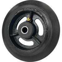 Roue en caoutchouc moul&eacute;, 6'' (152 mm) dia. x 1-1/2" (38 mm) la, Capacit&eacute; de 450 lb (204 kg) Distribution Jean Lapalme
