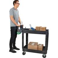 Chariot utilitaire, 2 tiers, 17-1/8" x 33-1/2" x 37-5/8", Capacit&eacute; 550 lb Distribution Jean Lapalme