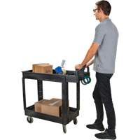 Chariot utilitaire, 2 tiers, 17-1/8" x 33-1/2" x 37-5/8", Capacit&eacute; 550 lb Distribution Jean Lapalme