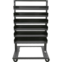 Chariot &agrave; cadre en A robuste &agrave; un c&ocirc;t&eacute; avec 6 plateaux, 38" x 25" x 63", Capacit&eacute; 2500 lb Distribution Jean Lapalme