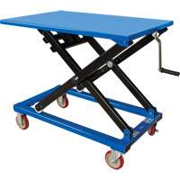 Table &eacute;l&eacute;vatrice manuelle &agrave; ciseaux, 37-3/8" lo x 23-5/8" la, Acier, Capacit&eacute; 660 lb Distribution Jean Lapalme