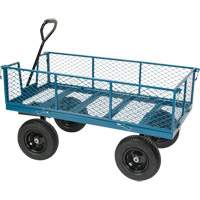Wagon avec c&ocirc;t&eacute;s rabattables, 24" la x 48" la x Capacit&eacute; 800 lb Distribution Jean Lapalme