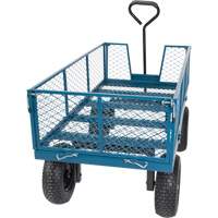 Wagon avec c&ocirc;t&eacute;s rabattables, 24" la x 48" la x Capacit&eacute; 800 lb Distribution Jean Lapalme