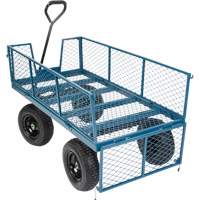 Wagon avec c&ocirc;t&eacute;s rabattables, 24" la x 48" la x Capacit&eacute; 800 lb Distribution Jean Lapalme