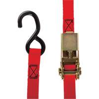 Ratchet Strap, S-Hook, 1" W x 12' L, 2200 lbs. (998 kg) Working Load Limit Distribution Jean Lapalme