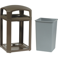 Landmark Series&reg; Classic Container Frame With Rigid Liner, Galvanized Steel, 35 US gal. Distribution Jean Lapalme